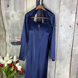 Nox Long Navy Blue Cocktail/Party Dress Sz Small
